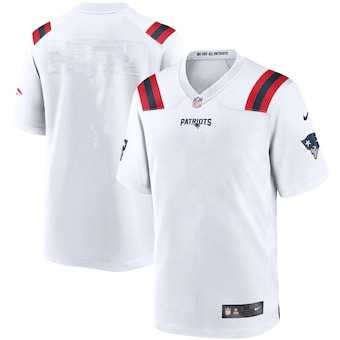 Mens New England Patriots White Blank Limited Stitched NFL Jersey